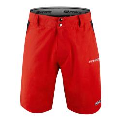 Force BLADE MTB červené šortky s odnímatelnou vložkou