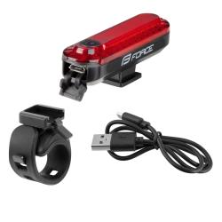 Force Blikačka zadní DOT 20LM, 5x LED, USB