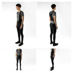 Force BRIGHT černé cyklokalhoty se šráky a vložkou POUZE M (VÝPRODEJ)