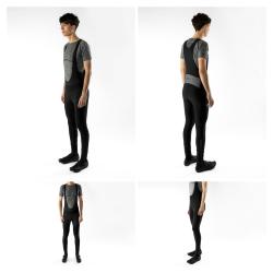 Force BRIGHT černé cyklokalhoty se šráky bez vložky