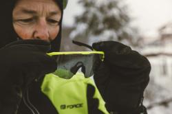 Force AMBIENT fluo-modré cyklistické brýle -fotochrom.skla + šátek Force