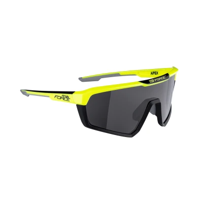 Force APEX, fluo-čierne, čierne sklá cyklistické okuliare