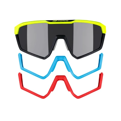 Force APEX, fluo-čierne, čierne sklá cyklistické okuliare