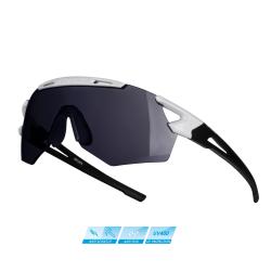 Force ARCADE bílo-černé cyklistické brýle - černá zrc. skla