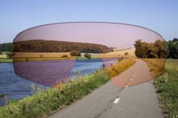 Force ATTIC bílo-černé cyklistické brýle - zelené kontrast.sklo + šátek Force