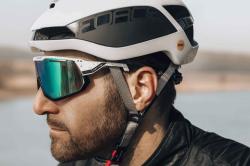 Force ATTIC bílo-černé cyklistické brýle - zelené kontrast.sklo + šátek Force