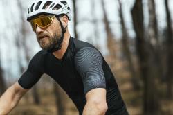 Force ATTIC černo-zlaté cyklistické brýle - zlaté zrc. sklo