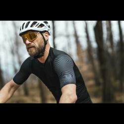 Force ATTIC černo-zlaté cyklistické brýle - zlaté zrc. sklo