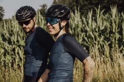 Force ATTIC fialovo-modré cyklistické brýle - modré zrc. sklo