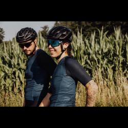 Force ATTIC fialovo-modré cyklistické brýle - modré zrc. sklo