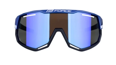 Force ATTIC fialovo-modré cyklistické brýle - modré zrc. sklo