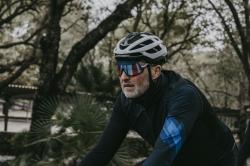 Force ATTIC šedo-černé cyklistické brýle - růžové kontrast.sklo + šátek Force