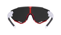 Force CREED bílo-červené, černá zrc. skla cyklistické brýle