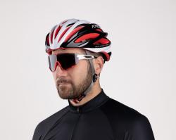 Force CREED bílo-červené, černá zrc. skla cyklistické brýle