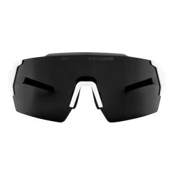 Force ELECTRA bílé cyklistické brýle, černé zrc. sklo