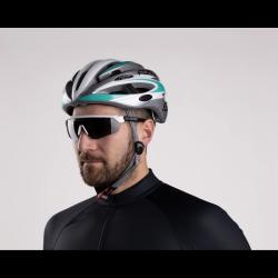 Force ENIGMA bílo-černé mat., černá skla cyklistické brýle