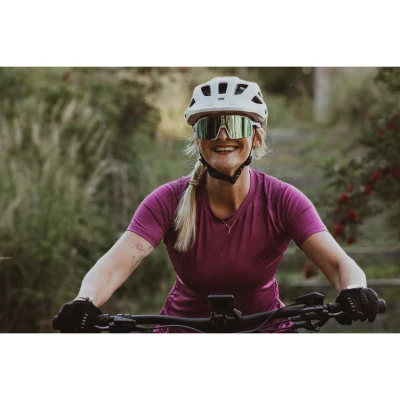 Force GLARE bílé, žluté zrc. sklo cyklistické brýle