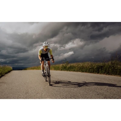 Force GLARE bílé, žluté zrc. sklo cyklistické brýle