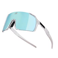 Force GLARE transparentné, modré zrkadlové sklo - cyklistické okuliare