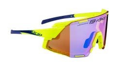 Force GRIP fluo cyklistické brýle - fialová kontrast. skla + šátek Force