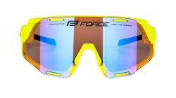 Force GRIP fluo cyklistické brýle - fialová kontrast. skla + šátek Force