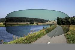 Force GRIP fluo cyklistické okuliare - modré revo sklá + šatka Force