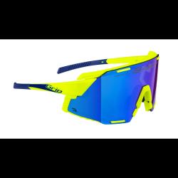 Force GRIP fluo cyklistické brýle - modrá revo skla