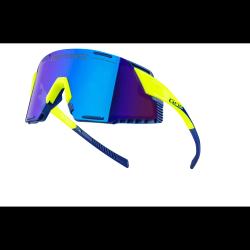 Force GRIP fluo cyklistické brýle - modrá revo skla