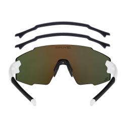 Force MANTRA biele cyklistické okuliare - fialové zrkadlové sklo