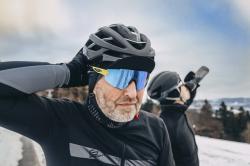 Force MANTRA fluo cyklistické brýle - modré zrc. sklo