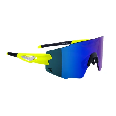 Force MANTRA fluo cyklistické brýle - modré zrc. sklo