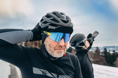 Force MANTRA fluo cyklistické brýle - modré zrc. sklo