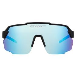 Force PULSE černé cyklistické brýle, modré zrc. sklo