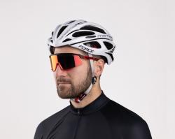 Force SONIC černo-červené cyklistické brýle - červená zrc. skla