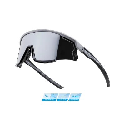 Force SONIC šedo-černé cyklistické brýle - černá zrc. skla Force SONIC šedo-černé cyklistické brýle - černá zrc. skla