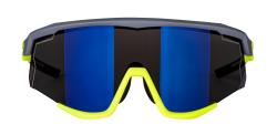 Force SONIC šedo-fluo cyklistické brýle - modro-fial. zrc. skla