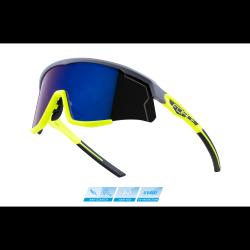 Force SONIC šedo-fluo cyklistické okuliare - modro-fial. zrkadlové sklá Force SONIC šedo-fluo cyklistické okuliare - modro-fial. zrkadlové sklá