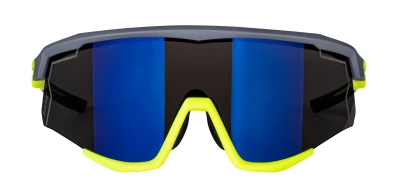 Force SONIC šedo-fluo cyklistické brýle - modro-fial. zrc. skla