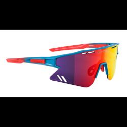 Force SPECTER modro-červené cyklistické brýle - červené zrc. sklo
