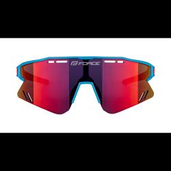 Force SPECTER modro-červené cyklistické brýle - červené zrc. sklo