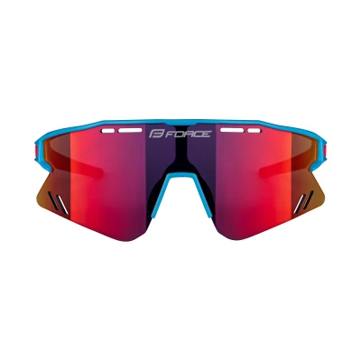 Force SPECTER modro-červené cyklistické brýle - červené zrc. sklo