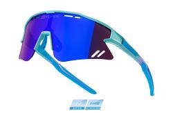 Force SPECTER tyrkysovo-modré cyklistické brýle - modré zrc. sklo