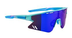 Force SPECTER tyrkysovo-modré cyklistické brýle - modré zrc. sklo