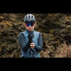 Force SPIRE černé cyklistické brýle, fialové zrc. sklo