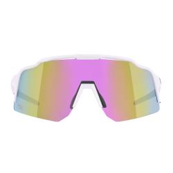 Force STRIVE bílé, fialovo-žluté zrc. sklo - cyklistické brýle