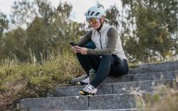 Force STRIVE bílé, růžové zrc. sklo - cyklistické brýle