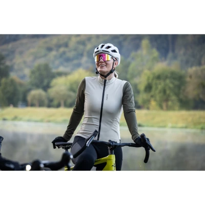 Force STRIVE bílé, růžové zrc. sklo - cyklistické brýle