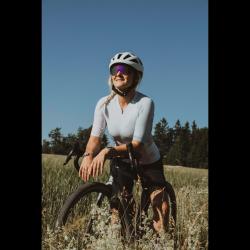 Force STRIVE černé, fialovo-žluté zrc. sklo - cyklistické brýle