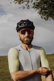 Force STRIVE transparentní, červené zrc. sklo - cyklistické brýle