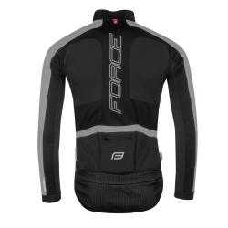 Force X100 čierno-šedá zimná cyklistická bunda